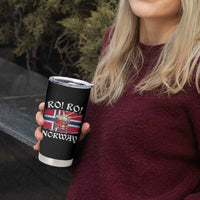 Funny Norway Drummer Ro Ro Tumbler Cup Patriotic Norge Norwegian Flag Rowing Support