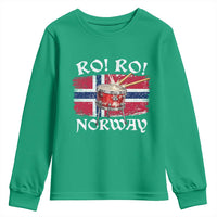 Funny Norway Drummer Ro Ro Youth Sweatshirt Patriotic Norge Norwegian Flag Rowing Support