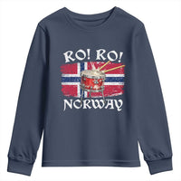 Funny Norway Drummer Ro Ro Youth Sweatshirt Patriotic Norge Norwegian Flag Rowing Support