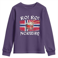 Funny Norway Drummer Ro Ro Youth Sweatshirt Patriotic Norge Norwegian Flag Rowing Support