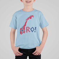 Norway Flag Country Map Patriotic Ro Ro Chant T Shirt For Kid Norwegian Viking Row Soccer Supporter Football Fans