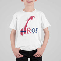 Norway Flag Country Map Patriotic Ro Ro Chant T Shirt For Kid Norwegian Viking Row Soccer Supporter Football Fans