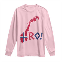 Norway Flag Country Map Patriotic Ro Ro Chant Long Sleeve Shirt Norwegian Viking Row Soccer Supporter Football Fans