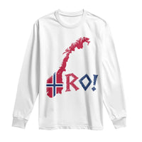 Norway Flag Country Map Patriotic Ro Ro Chant Long Sleeve Shirt Norwegian Viking Row Soccer Supporter Football Fans