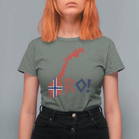 Norway Flag Country Map Patriotic Ro Ro Chant T Shirt For Women Norwegian Viking Row Soccer Supporter Football Fans