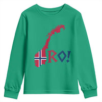 Norway Flag Country Map Patriotic Ro Ro Chant Youth Sweatshirt Norwegian Viking Row Soccer Supporter Football Fans