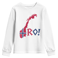 Norway Flag Country Map Patriotic Ro Ro Chant Youth Sweatshirt Norwegian Viking Row Soccer Supporter Football Fans