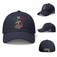 Funny Y Si Si Mexican Skeleton Baseball Cap What If Yes Mexico Sombrero Poncho Fiesta Graphic