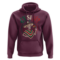 Funny Y Si Si Mexican Skeleton Hoodie What If Yes Mexico Sombrero Poncho Fiesta Graphic
