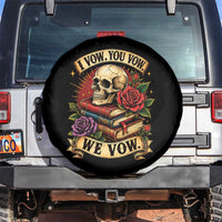 Vintage Skull Roses Gothic Dark Academia Aesthetic Spare Tire Cover I Vow You Vow We Vow Fantasy Fiction Bookish Gift