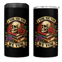 Vintage Skull Roses Gothic Dark Academia Aesthetic 4 in 1 Can Cooler Tumbler I Vow You Vow We Vow Fantasy Fiction Bookish Gift