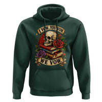 Vintage Skull Roses Gothic Dark Academia Aesthetic Hoodie I Vow You Vow We Vow Fantasy Fiction Bookish Gift