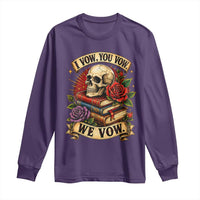 Vintage Skull Roses Gothic Dark Academia Aesthetic Long Sleeve Shirt I Vow You Vow We Vow Fantasy Fiction Bookish Gift