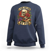 Vintage Skull Roses Gothic Dark Academia Aesthetic Sweatshirt I Vow You Vow We Vow Fantasy Fiction Bookish Gift