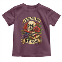 Vintage Skull Roses Gothic Dark Academia Aesthetic Toddler T Shirt I Vow You Vow We Vow Fantasy Fiction Bookish Gift