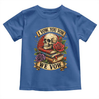 Vintage Skull Roses Gothic Dark Academia Aesthetic Toddler T Shirt I Vow You Vow We Vow Fantasy Fiction Bookish Gift