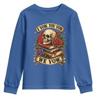 Vintage Skull Roses Gothic Dark Academia Aesthetic Youth Sweatshirt I Vow You Vow We Vow Fantasy Fiction Bookish Gift