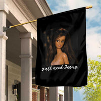 Yall Need Jesus Funny Doll Side Eye Meme Garden Flag Sarcastic Southern Humor Religion Faith