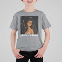 Yall Need Jesus Funny Doll Side Eye Meme T Shirt For Kid Sarcastic Southern Humor Religion Faith