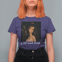 Yall Need Jesus Funny Doll Side Eye Meme T Shirt For Women Sarcastic Southern Humor Religion Faith