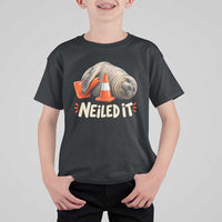 Funny Neil The Seal Nailed It Meme T Shirt For Kid Cute Chaotic Viral Elephant Seal Traffic Cone Pun