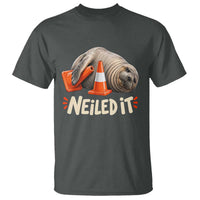 Funny Neil The Seal Nailed It Meme T Shirt Cute Chaotic Viral Elephant Seal Traffic Cone Pun