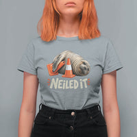 Funny Neil The Seal Nailed It Meme T Shirt For Women Cute Chaotic Viral Elephant Seal Traffic Cone Pun