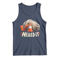 Funny Neil The Seal Nailed It Meme Tank Top Cute Chaotic Viral Elephant Seal Traffic Cone Pun