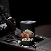 Funny Neil The Seal Nailed It Meme Tumbler Cup Cute Chaotic Viral Elephant Seal Traffic Cone Pun
