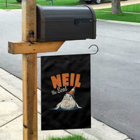 Vintage Neil the Seal Wearing Traffic Cone Hat Meme Garden Flag Cute Retro Viral Chaotic Southern Elephant Seal