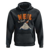 Vintage Neil the Seal Wearing Traffic Cone Hat Meme Hoodie Cute Retro Viral Chaotic Southern Elephant Seal