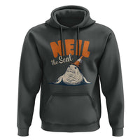 Vintage Neil the Seal Wearing Traffic Cone Hat Meme Hoodie Cute Retro Viral Chaotic Southern Elephant Seal