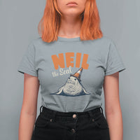 Vintage Neil the Seal Wearing Traffic Cone Hat Meme T Shirt For Women Cute Retro Viral Chaotic Southern Elephant Seal