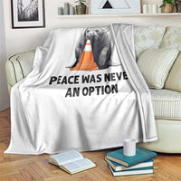 Funny Neil the Seal Peace Was Never An Option Meme Throw Blanket Chaotic Southern Elephant Seal Traffic Cone