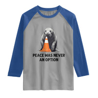 Funny Neil the Seal Peace Was Never An Option Meme Raglan Shirt Chaotic Southern Elephant Seal Traffic Cone