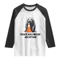Funny Neil the Seal Peace Was Never An Option Meme Raglan Shirt Chaotic Southern Elephant Seal Traffic Cone