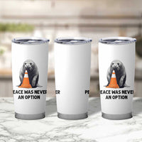 Funny Neil the Seal Peace Was Never An Option Meme Tumbler Cup Chaotic Southern Elephant Seal Traffic Cone