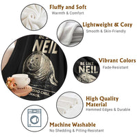 Be Like Neil the Seal One Ton Zero Chill All Chaos Throw Blanket Sarcastic Viral Chaotic Elephant Seal Meme Life Advice