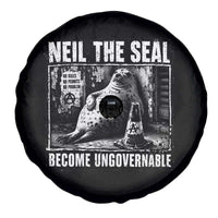 Punk Rock Neil the Seal Become Ungovernable Poster Style Spare Tire Cover Funny Viral Chaotic Elephant Seal Traffic Cone Meme