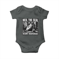 Punk Rock Neil the Seal Become Ungovernable Poster Style Baby Onesie Funny Viral Chaotic Elephant Seal Traffic Cone Meme