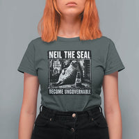Punk Rock Neil the Seal Become Ungovernable Poster Style T Shirt For Women Funny Viral Chaotic Elephant Seal Traffic Cone Meme