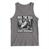 Punk Rock Neil the Seal Become Ungovernable Poster Style Tank Top Funny Viral Chaotic Elephant Seal Traffic Cone Meme