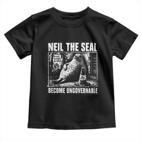 Punk Rock Neil the Seal Become Ungovernable Poster Style Toddler T Shirt Funny Viral Chaotic Elephant Seal Traffic Cone Meme