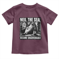 Punk Rock Neil the Seal Become Ungovernable Poster Style Toddler T Shirt Funny Viral Chaotic Elephant Seal Traffic Cone Meme