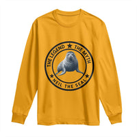 The Legend The Myth Neil The Seal Emblem Graphic Long Sleeve Shirt Funny Viral Southern Elephant Seal Meme