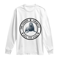 The Legend The Myth Neil The Seal Emblem Graphic Long Sleeve Shirt Funny Viral Southern Elephant Seal Meme