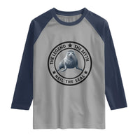 The Legend The Myth Neil The Seal Emblem Graphic Raglan Shirt Funny Viral Southern Elephant Seal Meme