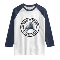 The Legend The Myth Neil The Seal Emblem Graphic Raglan Shirt Funny Viral Southern Elephant Seal Meme