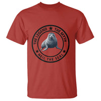 The Legend The Myth Neil The Seal Emblem Graphic T Shirt Funny Viral Southern Elephant Seal Meme