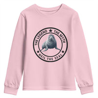 The Legend The Myth Neil The Seal Emblem Graphic Youth Sweatshirt Funny Viral Southern Elephant Seal Meme